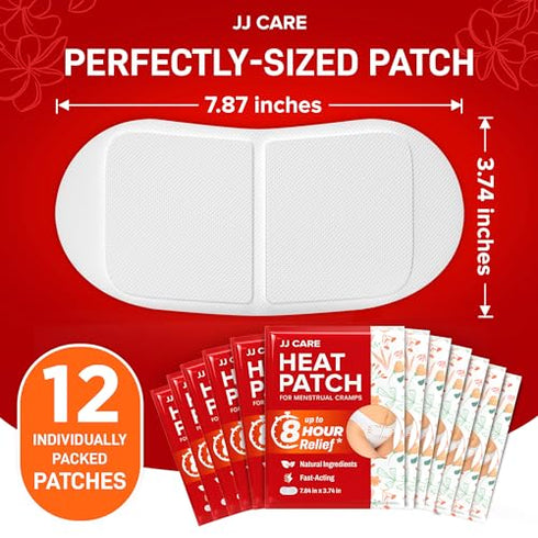 JJ CARE Heat Patch for Menstrual Cramp Relief